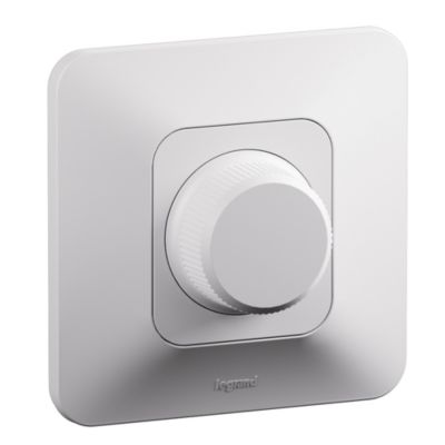 Interrupteur variateur rotatif Neptune 300W blanc, Legrand