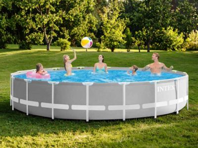 INTEX Kit Piscine Prism Frame 26732NP ronde tubulaire- 5m49 x 1m22
