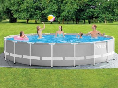 INTEX Kit Piscine Prism Frame 26732NP ronde tubulaire- 5m49 x 1m22