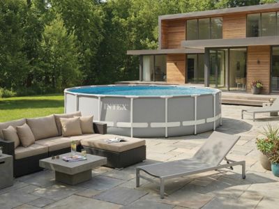 INTEX Kit Piscine Prism Frame 26732NP ronde tubulaire- 5m49 x 1m22