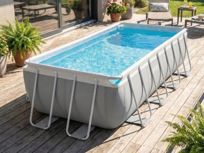 INTEX Kit piscine rectangulaire Prism Frame - 400 x 200 x 100 cm