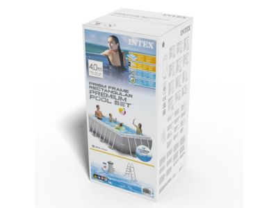 INTEX Kit piscine rectangulaire Prism Frame - 400 x 200 x 100 cm