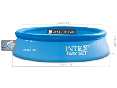 Intex kit piscinette easy set autoportante ronde o3,05 x h0,76m