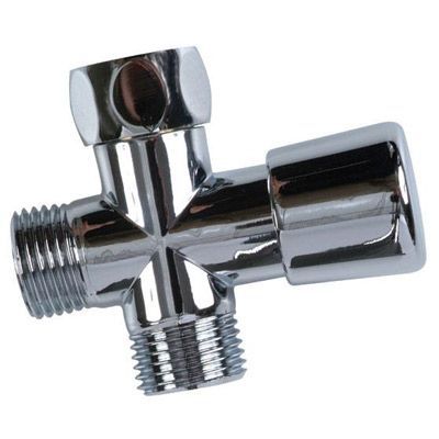 Inverseur pour pomme de douche chromé