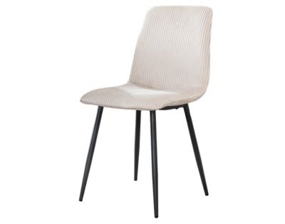 Iris - lot de 4 chaises - en velours côtelé et velours - Lisa Design
