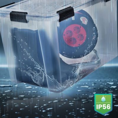 Iris Ohyama, Boite de Rangement Hermétique, 70L, Lot de 3, Transparent, DDAT-LD