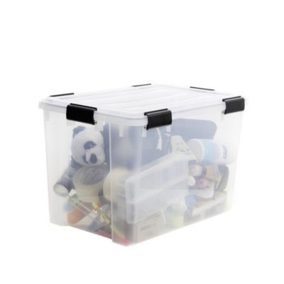 Iris Ohyama, Boite de Rangement Hermétique, 70L, Lot de 3, Transparent, DDAT-LD