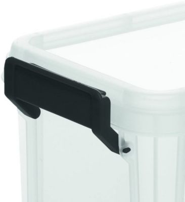 Iris Ohyama, Petites Boîtes de Rangement plastique, 6L, Lot de 4, Transparent, MBX-6