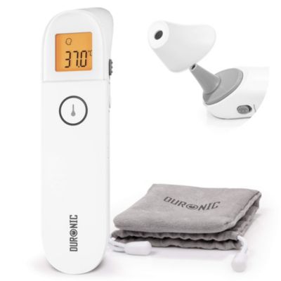 IRT3W Thermomètre infrarouge 3 en 1 Oreille et front Mesure sans contact Mémoire Convient aux adultes et aux enfants Duronic