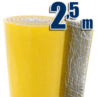 Isolant thermiqueautocollant 100% aluminium (2,5m x 1,2m). Isolation pour maisons, caravanes, fourgons, radiateurs...
