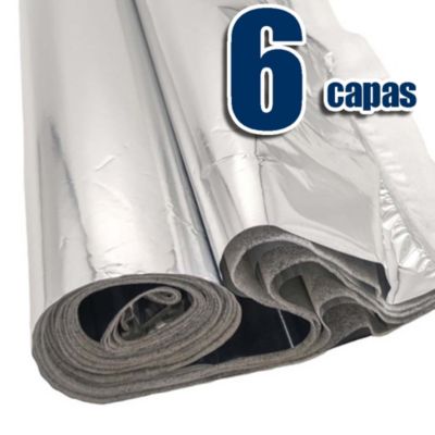 Isolation 6 couches 100% aluminium (10 x 1,20m). Pare-vapeur. Isolation thermique et acoustique pour maisons, toitures