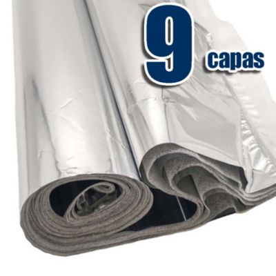 Isolation 9 couches 100% aluminium (10 x 1,20m). Pare-vapeur. Isolation thermique et acoustique pour maisons, toitures