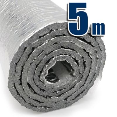 Isolation thermique 100 % aluminium avec mousse (5 m x 1,20 m). Isolation pour maisons, porches, radiateurs, caravanes et fourgons