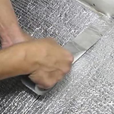 Isolation thermique 100 % aluminium avec mousse (5 m x 1,20 m). Isolation pour maisons, porches, radiateurs, caravanes et fourgons