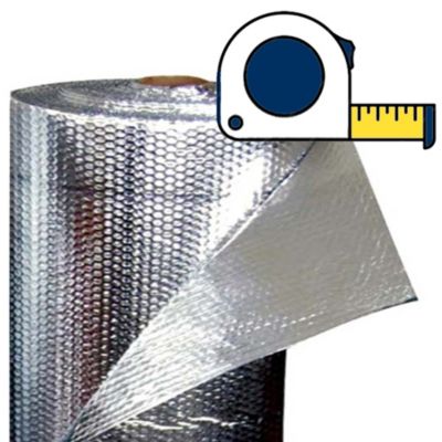 Isolation thermique 100% aluminium et bulles (AU MÈTRE) Largeur 1,20m. Pour le froid et chaleur: maisons, camionnettes, radiateurs