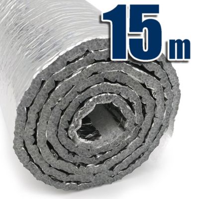 Isolation thermique e en aluminium et mousse (15 m x 60 cm) - Isolation pour caravanes, fourgons, maisons, radiateurs, bureaux