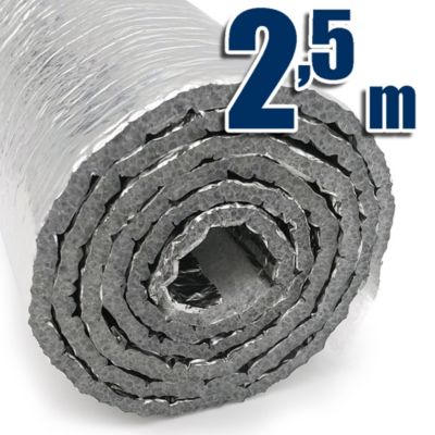 Isolation thermique e en aluminium et mousse (2,5 m x 60 cm) - Isolation pour caravanes, fourgons, maisons, radiateurs, bureaux
