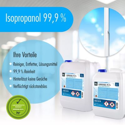 Isopropanol 99,9% 3 x 1 L - Alcool Ispopropylique Pour Nettoyer Et Dégraisser - Solvant Puissant - Polyvalent