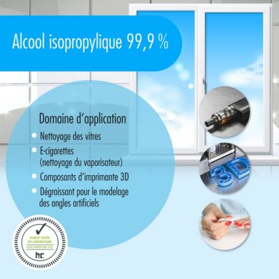 Isopropanol 99,9% 3 x 1 L - Alcool Ispopropylique Pour Nettoyer Et Dégraisser - Solvant Puissant - Polyvalent