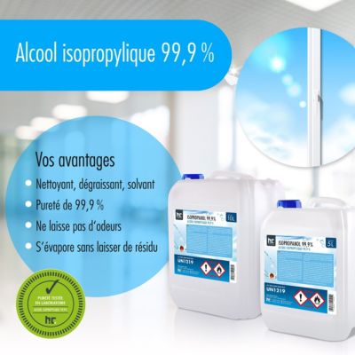 Isopropanol 99,9% 3 x 1 L - Alcool Ispopropylique Pour Nettoyer Et Dégraisser - Solvant Puissant - Polyvalent