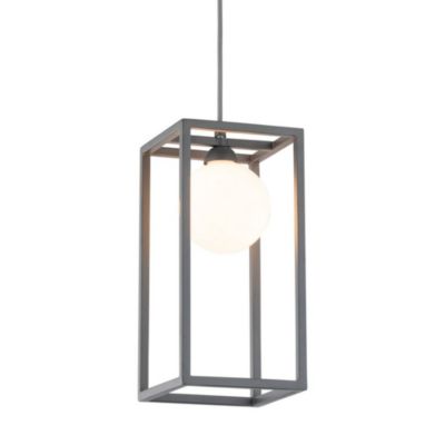 Italux Daisy - Suspension Industrielle Et Rétro Gris 1 Lumière Avec Abat-Jour En Verre, G9