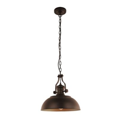 Italux Rosalia - Suspension Industrielle Et Rétro Suspendue Bronze, 1 Lumière Dorée Avec Abat-Jour En Alliage Métallique, E27