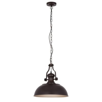 Italux Rosalia - Suspension Industrielle Et Rétro Suspendue Bronze, 1 Lumière Dorée Avec Abat-Jour En Alliage Métallique, E27