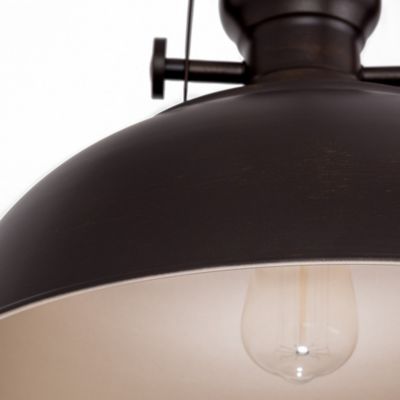 Italux Rosalia - Suspension Industrielle Et Rétro Suspendue Bronze, 1 Lumière Dorée Avec Abat-Jour En Alliage Métallique, E27