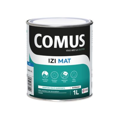 IZI'MAT 1L - Peinture acrylique d'aspect mat en phase aqueuse - COMUS