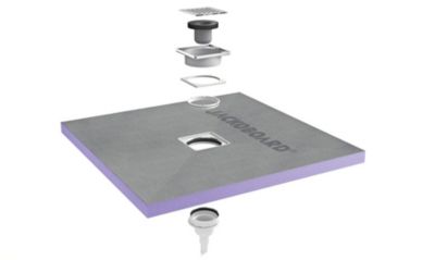 Jackon Receveur de douche à carreler Aqua Centré 1000x1000x40mm siphon vertical offert (4512088 + 4512008)