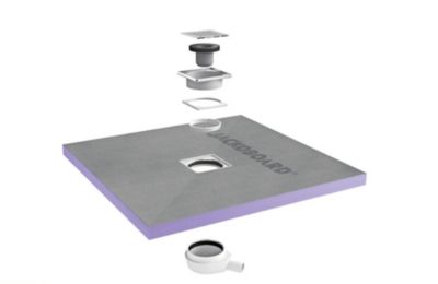 Jackon Receveur de douche à carreler Aqua Centré 900x900x40mm siphon horizontal offert (4512087 + 4512007)