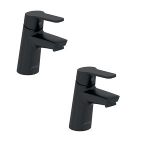 JACOB DELAFON Lot de deux mitigeurs lavabo Aimé avec vidage black