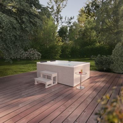 Jacuzzi d'extérieur NIMBUS - avec escalier et couverture thermique