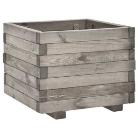 Jardinière 50 x 50 x 40 bois gris Helloshop26