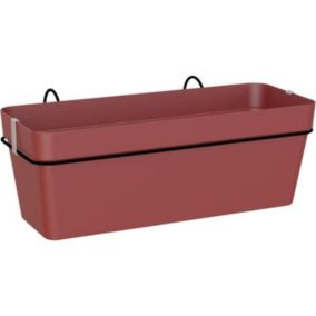 Jardinière Capri RE 50cm V2 Rouge Foncé - ARTEVASI - Rectangulaire - 12L - Plastique