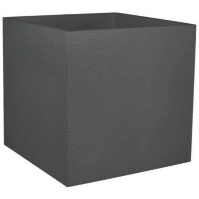 Jardinière carrée Graphit 49,5 x 49,5 x 49,5 cm - 57 L - Gris anthracite - Eda