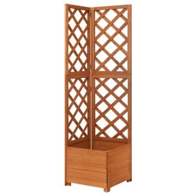 Jardinière d'angle en treillis 40 x bois Helloshop26