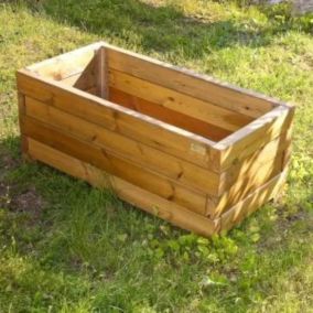 Jardinière en bois 100x50 cm pour jardin