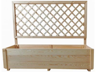 Jardinière en bois "Orpin" avec treillis  98 x 34 x 104 cm