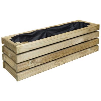 Jardinière en bois traité 59 x 19 x 19 cm