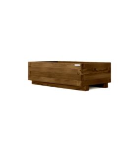 Jardinière rectangulaire en bois autoclave marron 60x30x20 cm