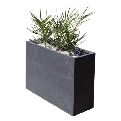 Jardinière rectangulaire Graphit - 78,5 x 29,5 x 60 cm - 46 L - Gris anthracite - Eda
