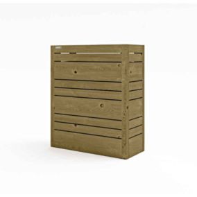 Jardinière rectangulaire Linea 70x30x83 cm. Vert