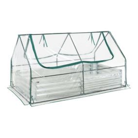 Jardinière surélevée avec film de serre Balsonaro 186 x 96 x 98 cm transparent en.casa
