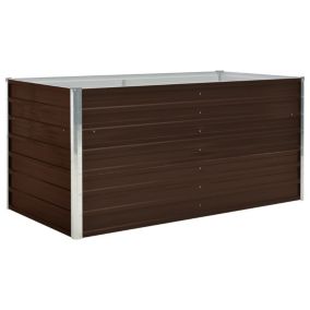 Jardinière surelevee 160 x 80 x marron Helloshop26