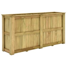 Jardinière surelevee 196 cm bois de bois Helloshop26