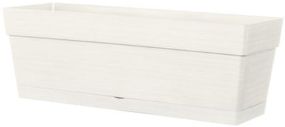 Jardinière à réserve d'eau Deroma Save R blanc 49 x 17 x h.17 cm