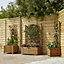 Jardinière avec treillis bois Blooma Bopha marron 90 x 35 x h.140 cm