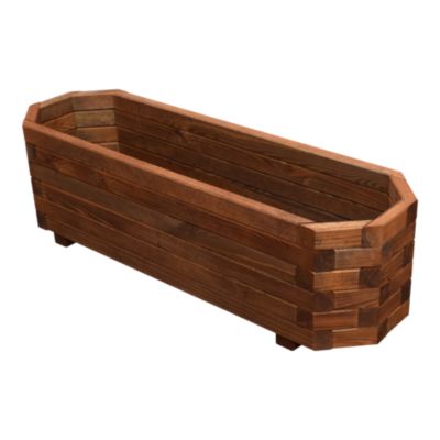 Jardinière bois Blooma Bopha marron 100 x 60 x h.30 cm | Castorama