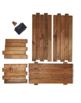 Jardinière bois Blooma Bopha marron 80 x 40 x h.35 cm